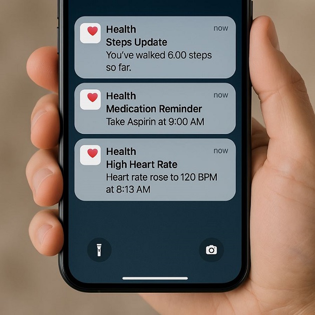 smart health notifications on Aurora Ring